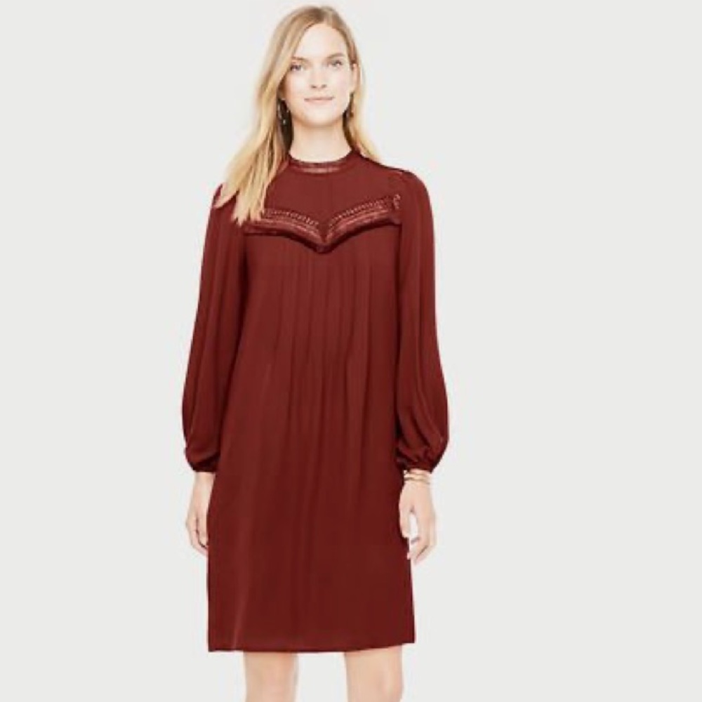 NWT Ann Taylor Lacy Fringe Dress